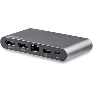 StarTech.com USB C Dock - 4K Dual Monitor DisplayPort Docking Station - 100W Power Delivery Passthrough, GbE, 2x USB-A - M