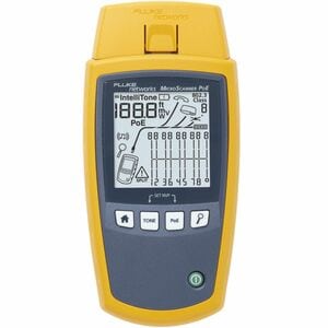 Fluke Networks MicroScanner PoE Cable Verifier - Cable Testing, Twisted Pair Cable Testing, Wiremap, PoE Testing, Cable Fa