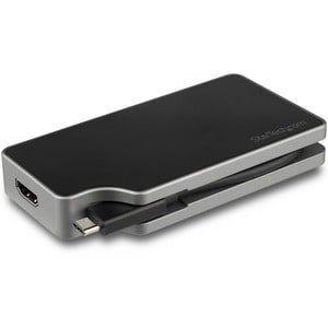 StarTech.com USB C Multiport Video Adapter - 4K 60Hz UHD Portable 5-in-1 USB Type C to HDMI 2.0, mDP, VGA or DVI, PD 3.0, 