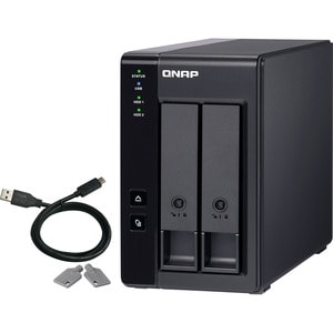 QNAP 2 Bay USB Type-C Direct Attached Storage with Hardware RAID - 2 x HDD Supported - 2 x SSD Supported - Serial ATA/600 