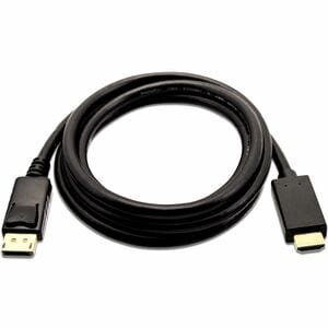 V7 V7DP2HD-02M-BLK-1E 2.01 m DisplayPort/HDMI A/V Cable - Cable for Audio/Video Device, PC, Monitor, Projector - First End