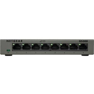 Netgear GS308 Ethernet Switch - 8 Ports - Gigabit Ethernet - 10/100/1000Base-T - 2 Layer Supported - Twisted Pair - Deskto