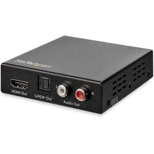 StarTech.com HDMI Audio Extractor with 40K 60Hz - HDMI Audio De-embedder - HDR - Toslink Optical Audio - Dual RCA Audio - 