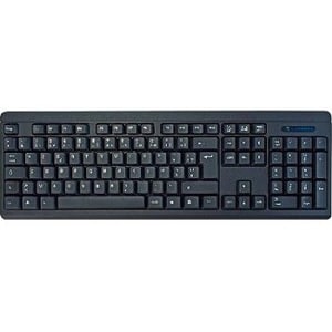 Clavier MCL - Sans fil Connectivité - USB Interface - Français - AZERTY Disposition - Noir - RF - Ordinateur de bureau, Po