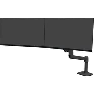 Ergotron Mounting Arm for Monitor - Matte Black - 2 Display(s) Supported - 63.5 cm (25") Screen Support - 10 kg Load Capac