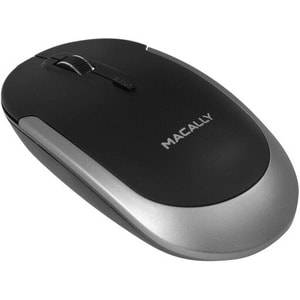 Macally Bluetooth Optical Quiet Click Mouse - Optical - Wireless - Bluetooth - 1600 dpi - Scroll Wheel - 2 Button(s) - Sym