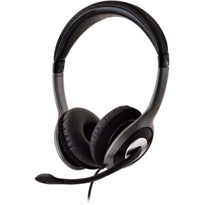 V7 Deluxe USB-Headset mit geräuschunterdrückendem Mikrofon, Lautstärkeregelung, digitales Headset, Laptop, Computer, Chrom
