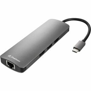Sharkoon USB-Typ C Docking Station - Ladefunktion - Speicherkartenleser - SD, microSD, Multimedia-Karte Mikrogröße - Dunke