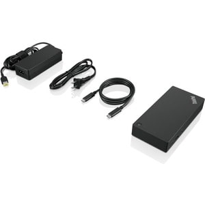 Lenovo Station d'accueil Lenovo USB Type C pour Tablette PC - 60 W - 6 x Ports USB - 2 x USB 2.0 - USB Type-C - Réseau (RJ-45) - Câble HDMI - DisplayPort - Microphone - Filaire