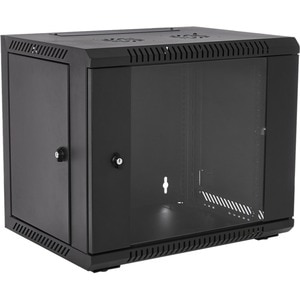 V7 9U Rack Wall Mount Glass Door Enclosure - For LAN Switch, Patch Panel - 9U Rack Height x 19" Rack Width x 15.35" Rack D