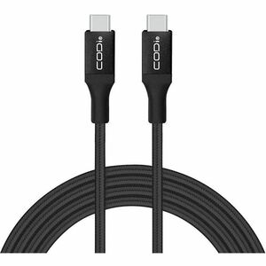 CODi 6' USB-C to USB-C Braided Nylon Charge & Sync Cable - 6 ft USB-C Data Transfer Cable - First End: 1 x USB Type C - Ma