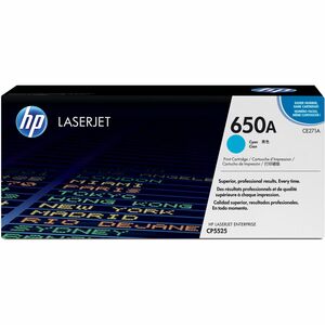 HP 650A 原版 激光 碳粉盒 - 青色 - 1 每台 - 激光 - 1 每台