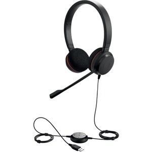 Jabra EVOLVE 20 有线 头戴式 立体声 耳机 - 黑 - 双声道 - 上耳式 - 降噪 麦克风 - 降噪 - USB