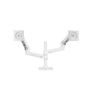 Ergotron 安装臂 用于 显示器 - 白 - 2 显示器支持 - 61 cm (24") 支持屏幕 - 18.14 kg 承载量 - 100 x 100, 75 x 75
