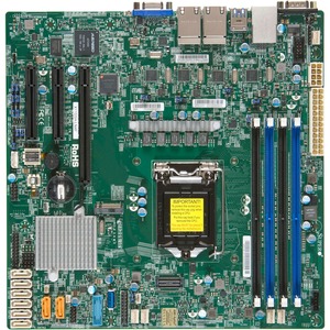 Supermicro X11SSH-LN4F 服务器主板 - Intel C236 芯片组 - H4 LGA-1151插座 - Micro ATX - 64 GB DDR4 SDRAM 最大内存 - DIMM, UDIMM - 4 x 内存插槽