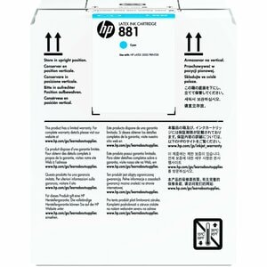 HP Latex 881 Original Inkjet Ink Cartridge - Cyan Pack - Inkjet