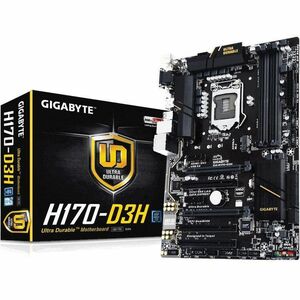 Gigabyte Ultra Durable GA-H170-D3H Desktop Motherboard - Intel H170 Chipset - Socket H4 LGA-1151 - ATX - Core i7, Core i5,