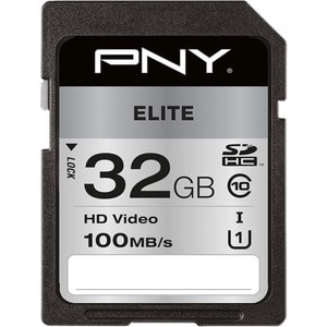 PNY Elite 32 GB Class 10/UHS-I (U1) SDHC - 100 MB/s Lesegeschwindigkeit