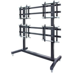 Carrello per schermo ITB - 40 kg Capacità - 4 Casters - 1786 mm Larghezza x 722 mm Profondità x 1703 mm Altezza - Nero