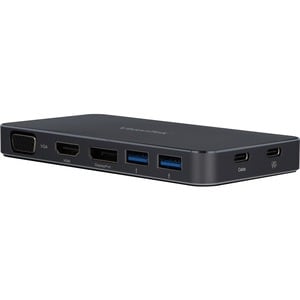 USB C Dock with up to 100W PD - USB Type-C Portable dock with up to 100W Power Delivery. VGA, HDMI, DisplayPort video outp