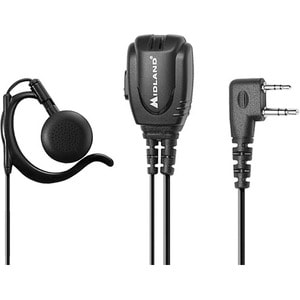 Midland BizTalk MA1 Over The Ear Headset - Mono - Sub-mini phone (2.5mm) - Wired - Over-the-ear - Monaural - Black
