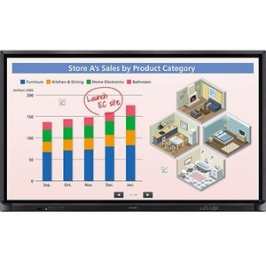 Sharp AQUOS BOARD PN-CE701H Interactive Whiteboard - 70" - Touch-on - Infrared - 4 Users Supported - 60.56" x 34.06" Activ