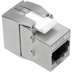 Tripp Lite series N238-001-GY-TF Network Connector - TAA Compliant - 1 x RJ-45 Network Female, 1 x IDC - Shielding - White
