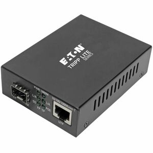 Eaton Tripp Lite Series Gigabit SFP Fiber to Ethernet Media Converter, POE+ - 10/100/1000 Mbps - 1 x Network (RJ-45) - Sin