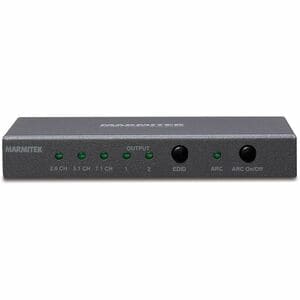 Marmitek Connect AE24 UHD 2.0 HDMI Splitter - 3840 x 2160 - Audio Line Out - 1 x HDMI In - 2 x HDMI Out