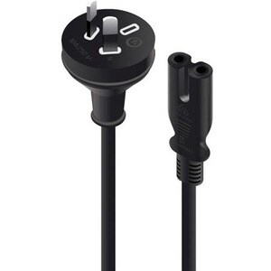 Alogic Standard Power Cord - For Power Supply - 230 V AC - Black - 2 m Cord Length - IEC 60320 C7 - Australia