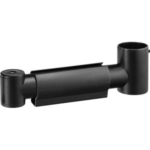 APA-A200-P POS fixed length arm with pin fixing - length 200mm (8") - pole attachment 45mm (1.8") - steel - Black