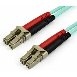 StarTech.com 7m (22ft) LC/UPC to LC/UPC OM4 Multimode Fiber Optic Cable, 50/125µm, 100G, Low Insertion Loss, LSZH Fiber Ju