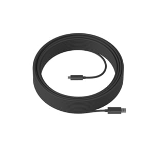 Logitech 25 m Fiber Optic Data Transfer Cable - Cable for Tap, Video Conferencing Camera, Power Supply, PTZ Camera - First