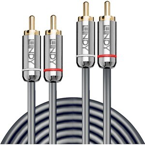 LINDY Cromo Line 2 m RCA Audio Cable for TV - First End: 2 x RCA Stereo Audio - Male - Second End: 2 x RCA Stereo Audio - 