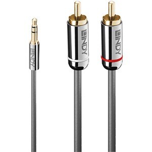 LINDY Cromo Line 1 m Mini-phone/RCA Audio Cable for Audio Device, Hi-Fi System, TV - First End: 1 x Mini-phone Audio - Mal