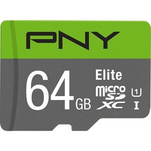 PNY Elite 64 GB Class 10/UHS-I (U1) microSDXC - 100 MB/s Lesegeschwindigkeit