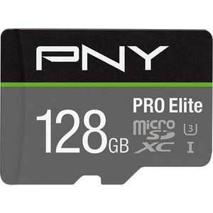 PNY PRO Elite 128 GB Class 10/UHS-I (U3) microSDXC - 100 MB/s Lesegeschwindigkeit - 90 MB/s Schreibgeschwindigkeit