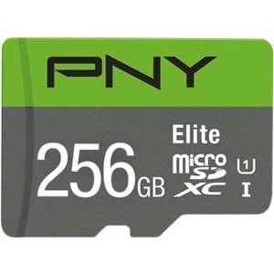 PNY Elite 256 GB Class 10/UHS-I (U1) microSDXC - Class 10/UHS-I (U1)