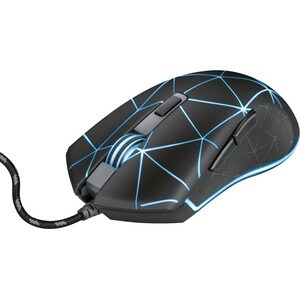Trust Gaming Locx GXT 133 Gaming Mouse - USB 2.0 Type A - Optical - 6 Button(s) - Black - Cable - 4000 dpi - Scroll Wheel 