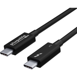 Plugable Thunderbolt 3 Cable 40Gbps Supports 100W (20V, 5A) Charging - 2.6ft / 0.8m USB C Compatible [Thunderbolt 3 Certif