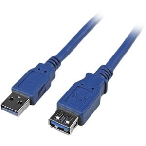 StarTech.com Cable 1,8m de Extensión Alargador USB 3.0 SuperSpeed - Macho a Hembra USB A - Extensor - Azul - Extremo Secun