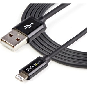 StarTech.com Cable 2m Lightning 8 Pin a USB A 2.0 para Apple iPod iPhone iPad - Negro - Cable for iPod, iPad, iPhone, Comp