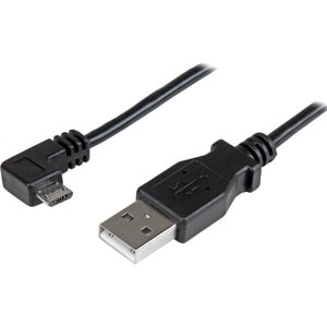 StarTech.com Cable de 2m Micro USB con conector acodado a la derecha - Cable de Carga y Sincronización - Extremo Secundari