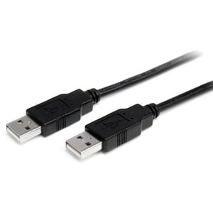 StarTech.com Cable de 1m USB 2.0 Alta Velocidad Macho a Macho USB A - Negro - Cable for Concentrador USB, Computador - 480
