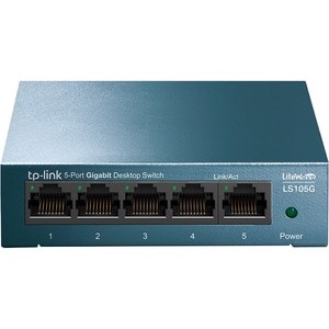 TP-Link LiteWave LS105G 5 Ports Ethernet Switch - Gigabit Ethernet - 10/100/1000Base-T - 2 Layer Supported - Twisted Pair 