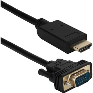 QVS 3ft HDMI to VGA Video Converter Cable - 3 ft HDMI/VGA A/V Cable for Computer, Tablet, Projector, Monitor - First End: 