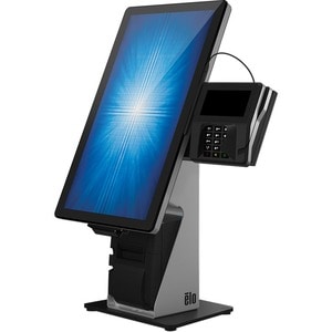 Elo Wallaby Self-Service Countertop Stand - Up to 22" Screen Support - Black, Silver