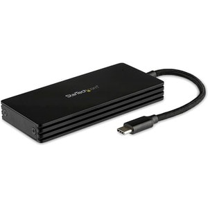 StarTech.com Boîtier externe pour SSD M2 SATA avec câble USB-C intégré - USB 3.1 (10 Gbps) - 1 x SSD supporté - 1 x Baie C
