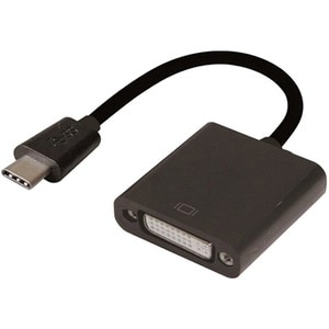 4XEM USB-C to DVI Adapter - 1 x 24-pin Type C USB 3.1 USB Male - 1 x DVI Video Female - 1920 x 1200 Supported - Black - 1