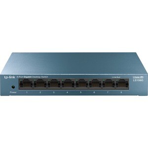 Switch Ethernet TP-Link LiteWave LS108G 8 Porte - Gigabit Ethernet - 10/100/1000Base-T - 2 Layer supportato - Coppia incro